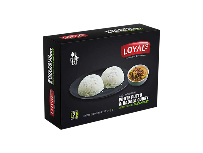 White Puttu And Kadala Curry